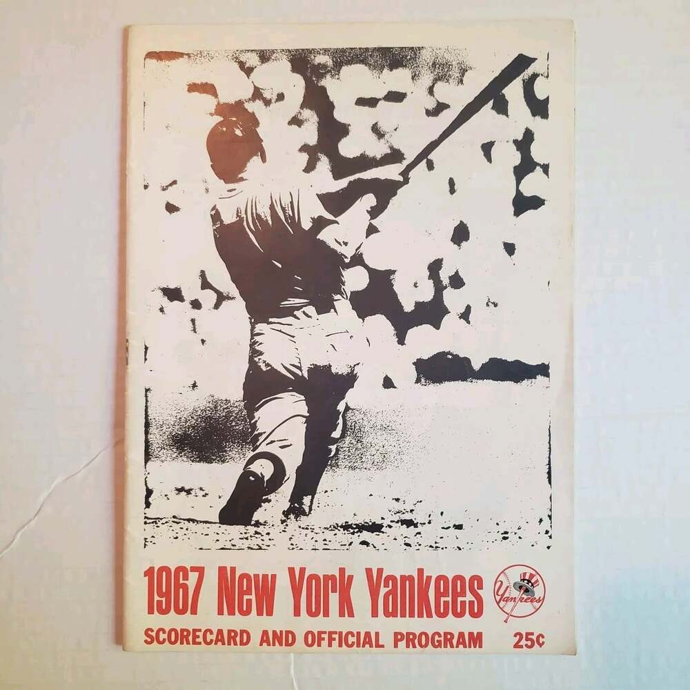 Vintage New York Yankees 7/30/67 Vs KC- Official Program Mickey Mantle